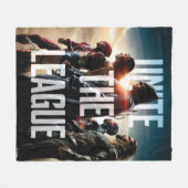 ジャスティスリーグ |ユナイト・ザ・リーグ フリースブランケット (正面(横))