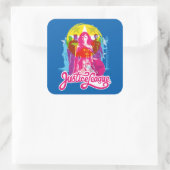 ジャスティスリーグ |レトログループ&ロゴアーポップ・アートのト スクエアシール (バッグ)