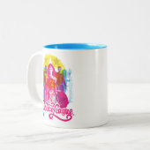 ジャスティスリーグ |レトログループ&ロゴアーポップ・アートのト ツートーンマグカップ (正面左)