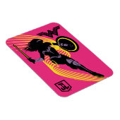 ジャスティスリーグ |女性疑問に思シルエットアイコン マグネット (右側)