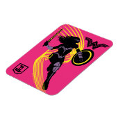 ジャスティスリーグ |女性疑問に思シルエットアイコン マグネット (左側)