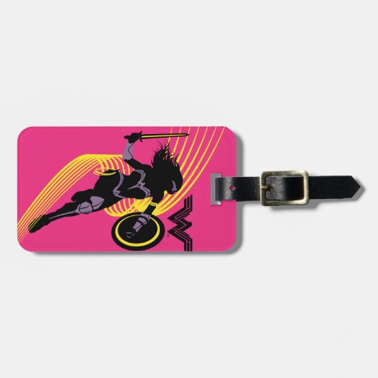 ジャスティスリーグ |女性疑問に思シルエットアイコン ラゲッジタグ (正面横)