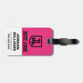 ジャスティスリーグ |女性疑問に思シルエットアイコン ラゲッジタグ (裏面横)