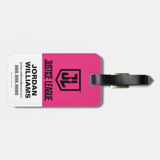 ジャスティスリーグ |女性疑問に思シルエットアイコン ラゲッジタグ (裏面横)