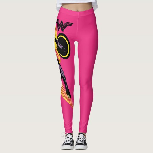 ジャスティスリーグ |女性疑問に思シルエットアイコン レギンス (正面)