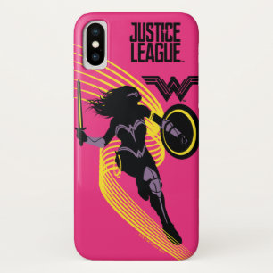 ジャスティスリーグ 女性疑問に思シルエットアイコン iPhone X ケース
