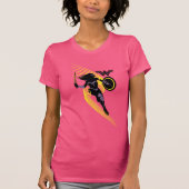 ジャスティスリーグ |女性疑問に思シルエットアイコン Tシャツ (正面)