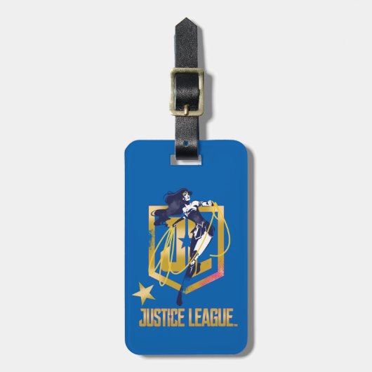 ジャスティスリーグ |女性疑問に思JLロポップ・アートのゴ ラゲッジタグ (正面縦)