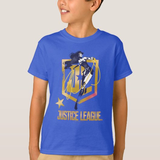ジャスティスリーグ |女性疑問に思JLロポップ・アートのゴ Tシャツ (正面)
