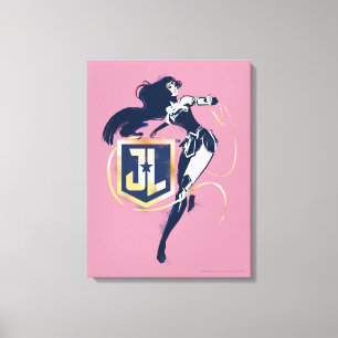ジャスティスリーグ 女疑問に思性およびJLアイコンポップ・アートのアート キャンバスプリント