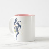 ジャスティスリーグ |女疑問に思性およびJLアイコンポップ・アートのアート ツートーンマグカップ (正面左)