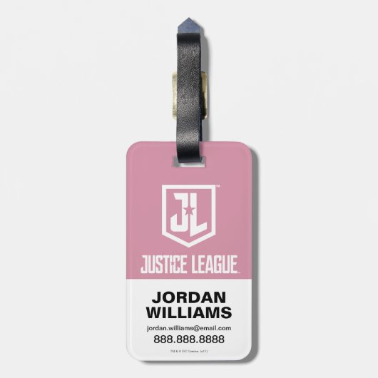 ジャスティスリーグ |女疑問に思性およびJLアイコンポップ・アートのアート ラゲッジタグ (裏面縦)