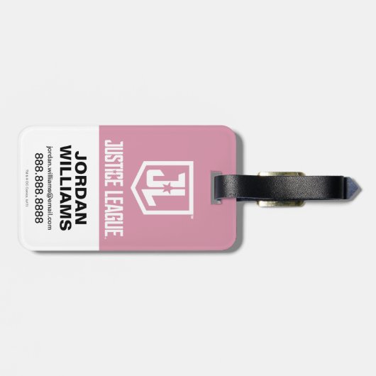 ジャスティスリーグ |女疑問に思性およびJLアイコンポップ・アートのアート ラゲッジタグ (裏面横)