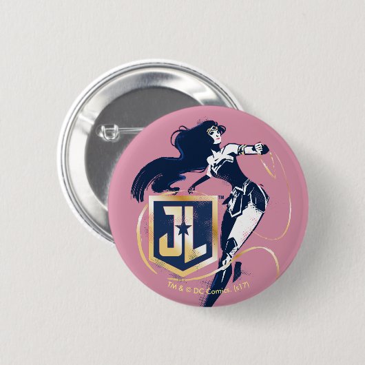 ジャスティスリーグ |女疑問に思性およびJLアイコンポップ・アートのアート 缶バッジ (正面&裏面)