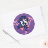 ジャスティスリーグ |女疑問に思性とシンボルポップ・アートのアート ラウンドシール (封筒)