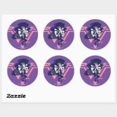 ジャスティスリーグ |女疑問に思性とシンボルポップ・アートのアート ラウンドシール (シート)