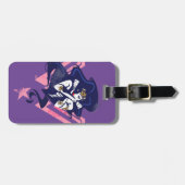 ジャスティスリーグ |女疑問に思性とシンボルポップ・アートのアート ラゲッジタグ (正面横)