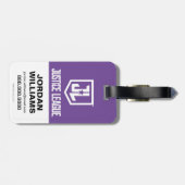 ジャスティスリーグ |女疑問に思性とシンボルポップ・アートのアート ラゲッジタグ (裏面横)