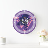 ジャスティスリーグ |女疑問に思性とシンボルポップ・アートのアート ラージ壁時計 (ホーム)