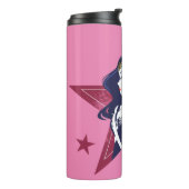 ジャスティスリーグ |女疑問に思性と星のポップ・アートの芸術 タンブラー (回転左)