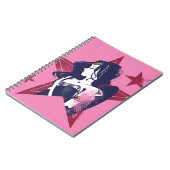 ジャスティスリーグ |女疑問に思性と星のポップ・アートの芸術 ノートブック (左側)