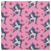 ジャスティスリーグ |女疑問に思性と星のポップ・アートの芸術 ファブリック (見本)