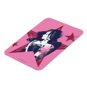 ジャスティスリーグ |女疑問に思性と星のポップ・アートの芸術 マグネット (左側)