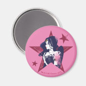 ジャスティスリーグ |女疑問に思性と星のポップ・アートの芸術 マグネット (正面/裏面)