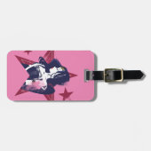 ジャスティスリーグ |女疑問に思性と星のポップ・アートの芸術 ラゲッジタグ (正面横)