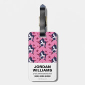 ジャスティスリーグ |女疑問に思性と星のポップ・アートの芸術 ラゲッジタグ (裏面縦)