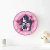 ジャスティスリーグ |女疑問に思性と星のポップ・アートの芸術 ラージ壁時計 (ホーム)