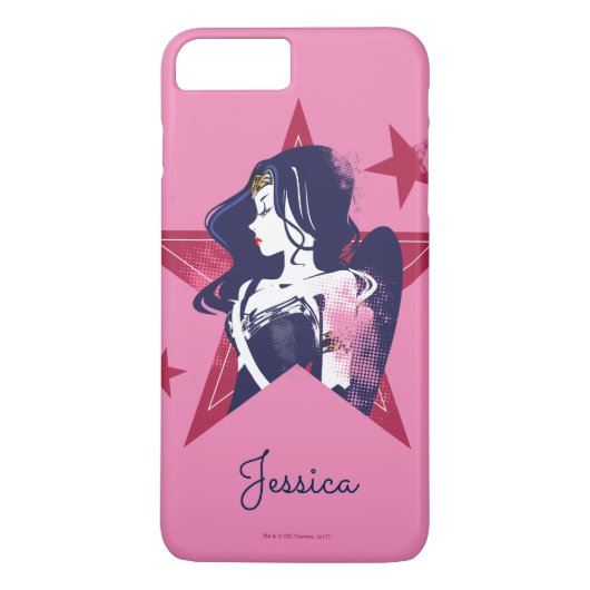 ジャスティスリーグ |女疑問に思性と星のポップ・アートの芸術 Case-Mate iPhoneケース (裏面)