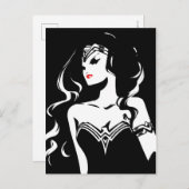ジャスティスリーグ |女疑問に思性ノワールポップ・アートのアート ポストカード (正面/裏面)