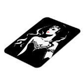 ジャスティスリーグ |女疑問に思性ノワールポップ・アートのアート マグネット (左側)