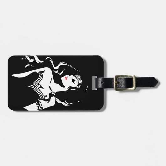 ジャスティスリーグ |女疑問に思性ノワールポップ・アートのアート ラゲッジタグ (正面横)