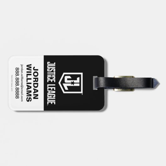 ジャスティスリーグ |女疑問に思性ノワールポップ・アートのアート ラゲッジタグ (裏面横)