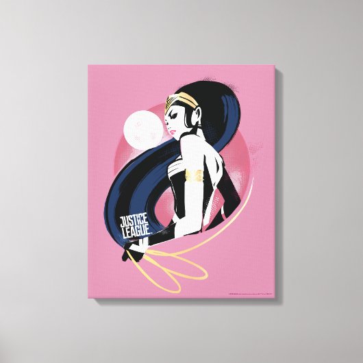 ジャスティスリーグ |女疑問に思性プロフィポップ・アートのール キャンバスプリント (正面)