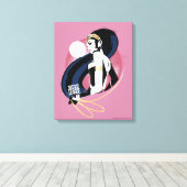 ジャスティスリーグ |女疑問に思性プロフィポップ・アートのール キャンバスプリント (インサイチュ (ウッドフロア))