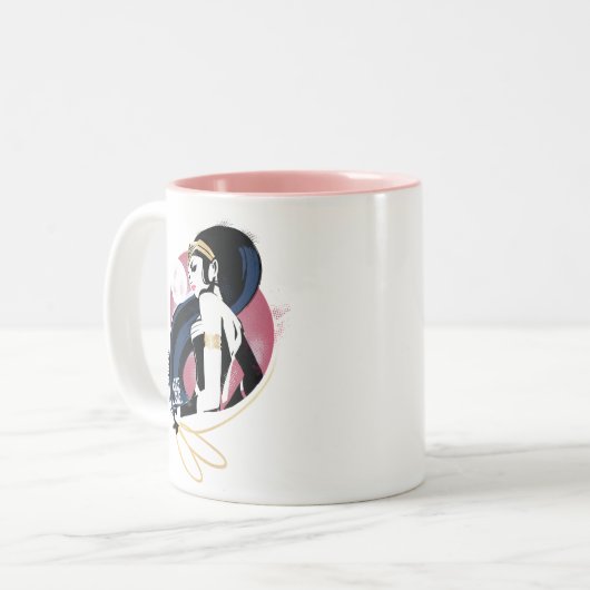 ジャスティスリーグ |女疑問に思性プロフィポップ・アートのール ツートーンマグカップ (正面左)