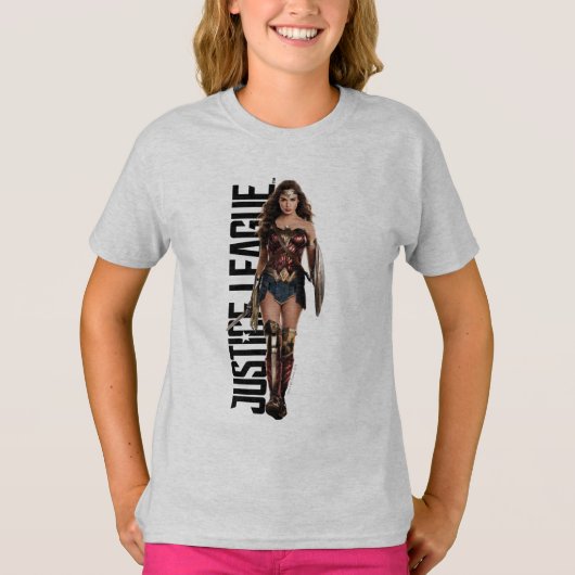 ジャスティスリーグ |戦場疑問に思の女性 Tシャツ (正面)