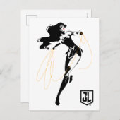 ジャスティスリーグ |投疑問に思げ縄芸術を持つポップ・アートの女性 ポストカード (正面/裏面)