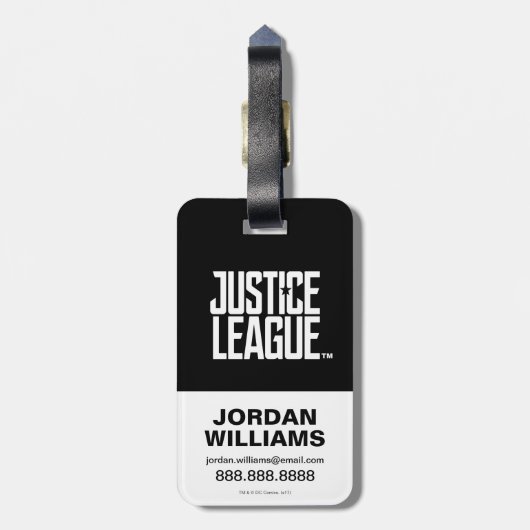 ジャスティスリーグ |投疑問に思げ縄芸術を持つポップ・アートの女性 ラゲッジタグ (裏面縦)