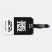 ジャスティスリーグ |投疑問に思げ縄芸術を持つポップ・アートの女性 ラゲッジタグ (裏面横)