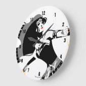 ジャスティスリーグ |投疑問に思げ縄芸術を持つポップ・アートの女性 ラージ壁時計 (傾斜)