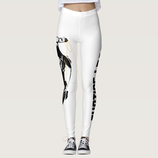 ジャスティスリーグ |投疑問に思げ縄芸術を持つポップ・アートの女性 レギンス (正面)