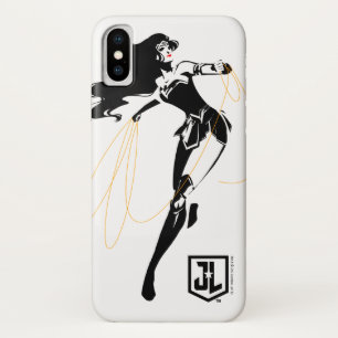 ジャスティスリーグ 投疑問に思げ縄芸術を持つポップ・アートの女性 iPhone X ケース