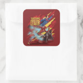 ジャスティスリーグ |男すごい、フラッシュ、バットマンバッジ スクエアシール (バッグ)