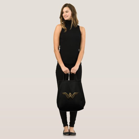 ジャスティスリーグ |金属製疑問に思の女性シンボル トートバッグ (正面(モデル))