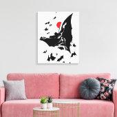 ジャスティスリーグ | 雲海のバットマン ポップアート キャンバスプリント (インサイチュ (リビング))
