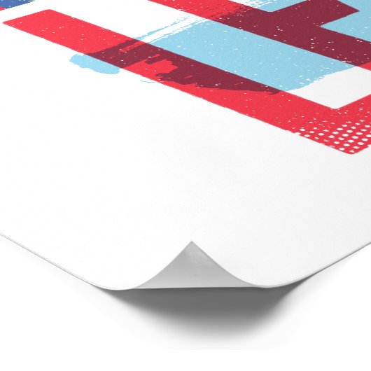 ジャスティスリーグ |青と赤のグループアーポップ・アートのト ポスター (角)